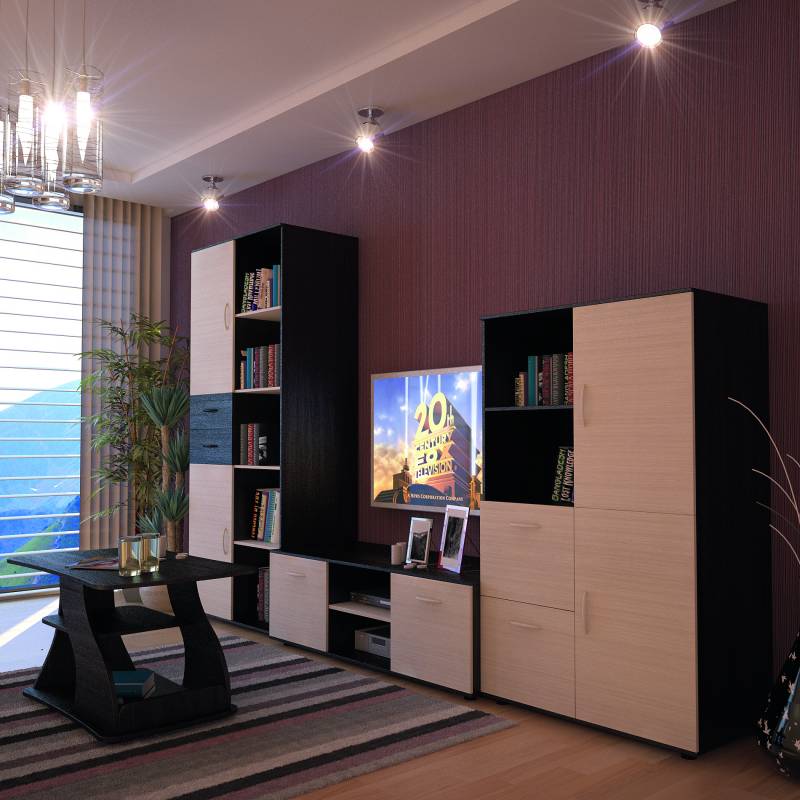 Современные стенки для гостиной - «Декор»