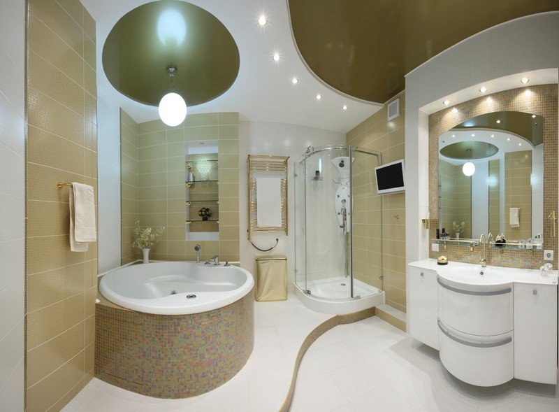 Какой выбрать потолок в ванной комнате - «Интерьер ванной»