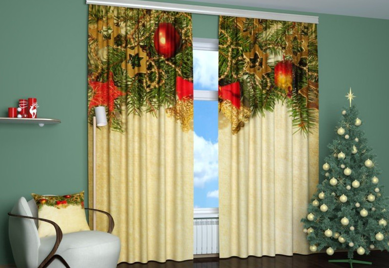 Новогодние шторы и идеи украшения окна - «Шторы»